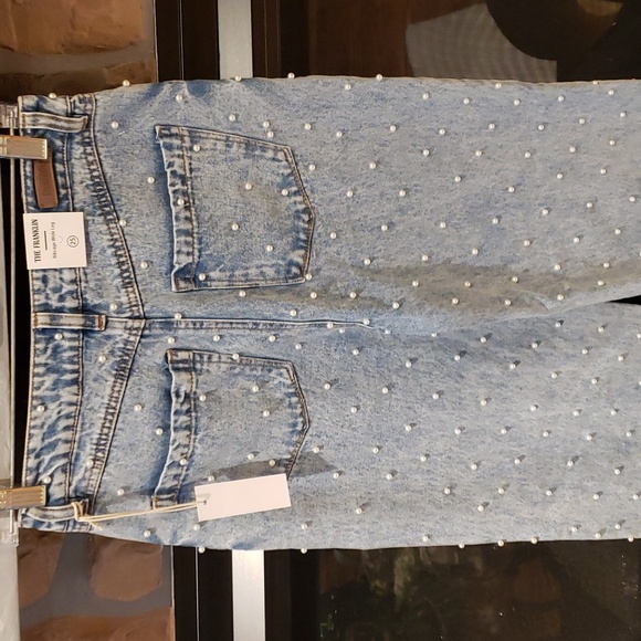 Nwt BLANK NYC Pearl Embellished Jeans 25 size - Picture 7 of 11